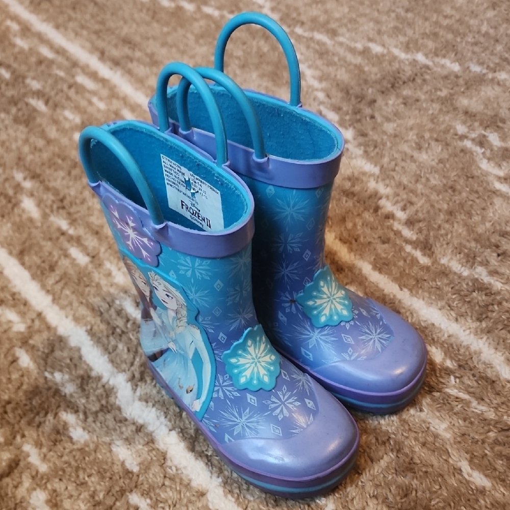 Kids FROZEN Blue Rain Boots